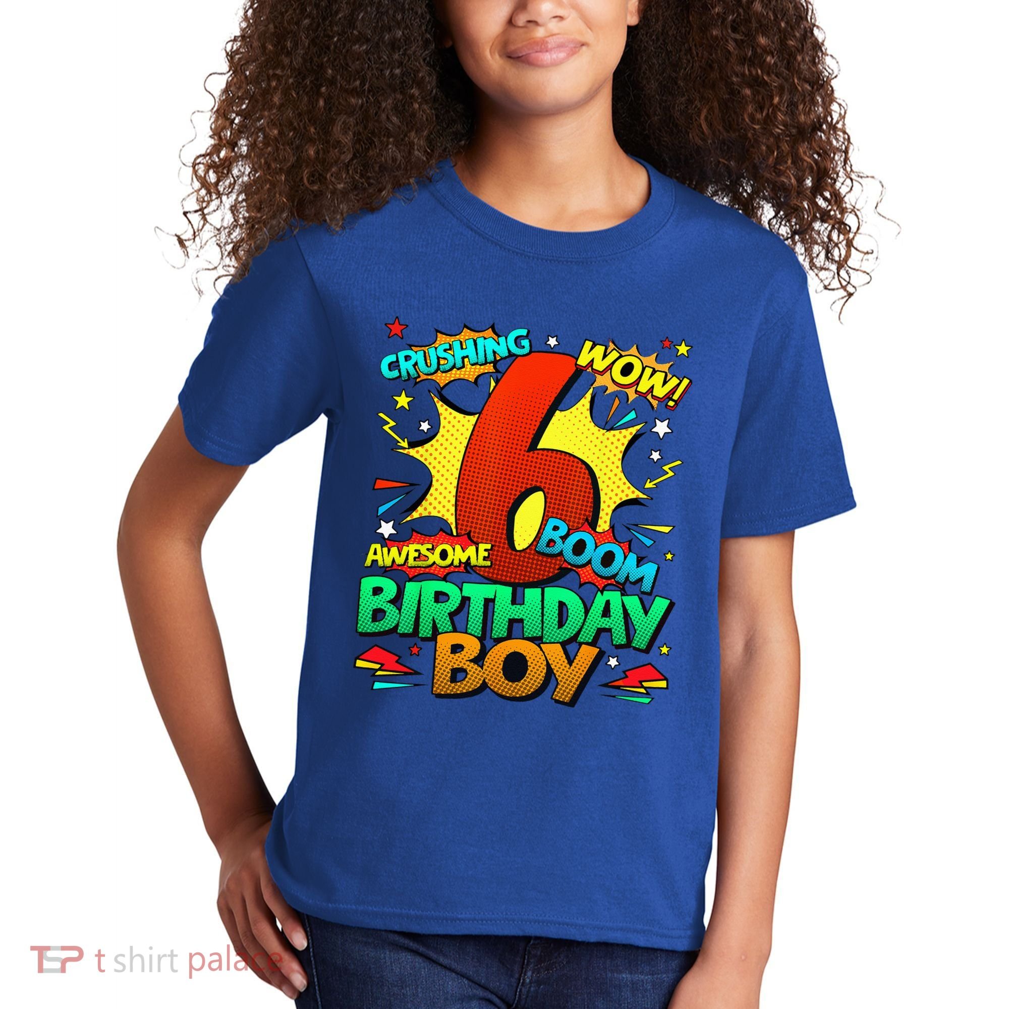 6th Birthday Comic Style 6 Year Old Gifts Kids T-Shirt