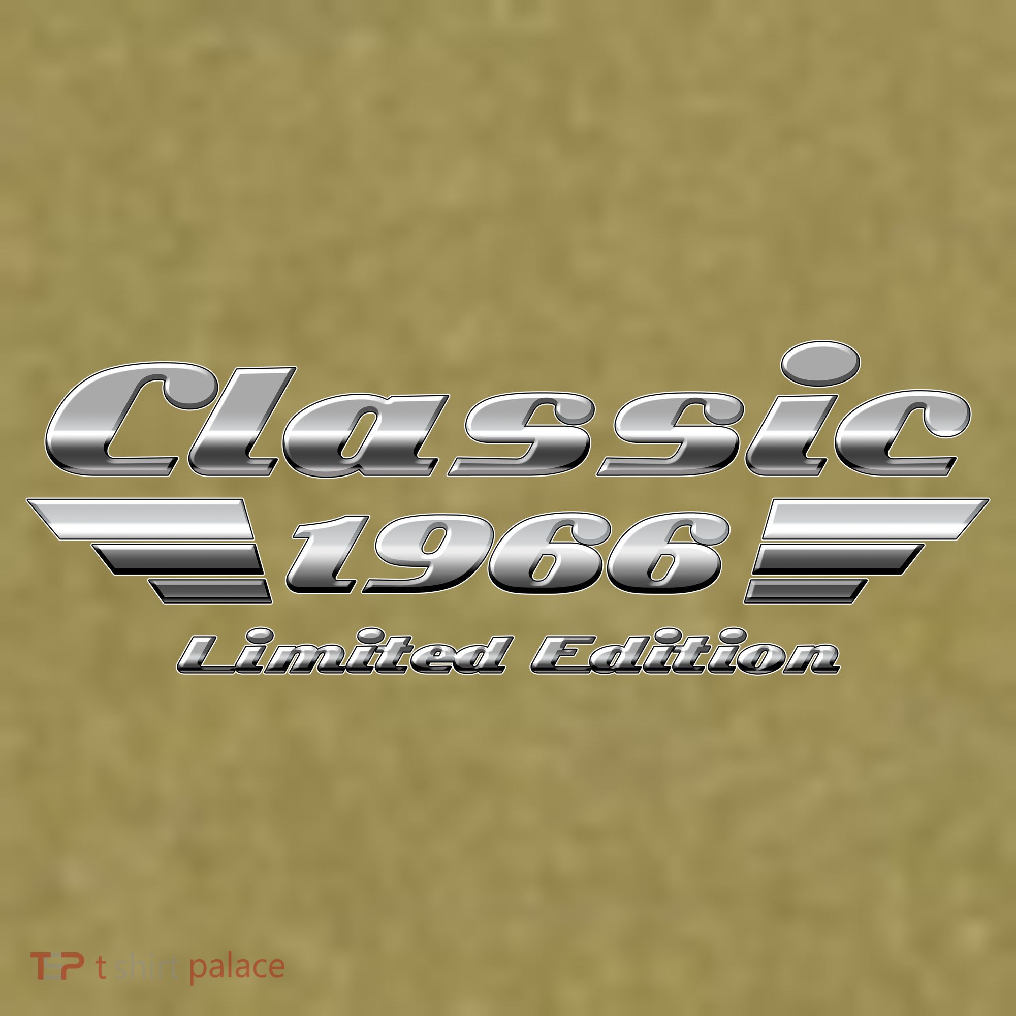 60th Birthday Classic 1966 Limited Edition Metallic Chrome Birthday Garment-Dyed Women's Muscle Tee