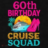 60th Birthday Cruise Squad 60 Years Old Vacation Party Group Gift Ladies PosiCharge Tri-Blend Wicking Tank thumb 2