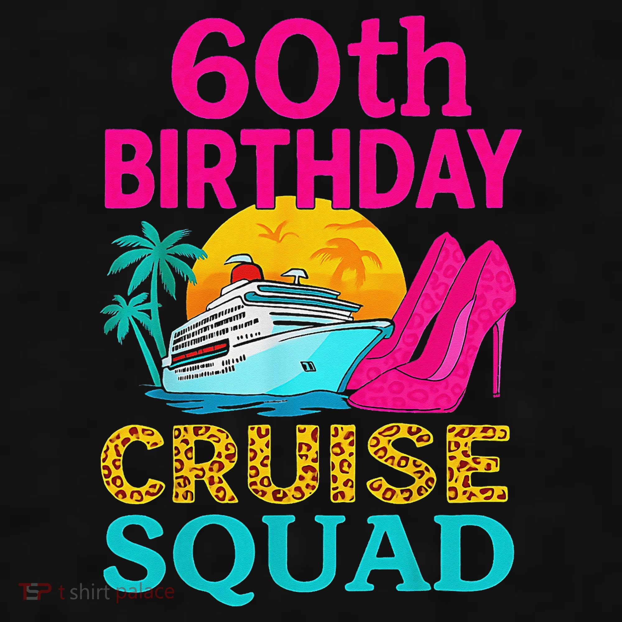60th Birthday Cruise Squad 60 Years Old Vacation Party Group Gift Ladies PosiCharge Tri-Blend Wicking Tank