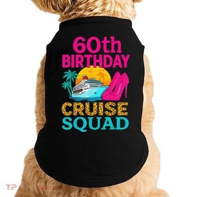 60th Birthday Cruise Squad 60 Years Old Vacation Party Group Gift Doggie Tank