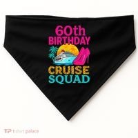 60th Birthday Cruise Squad 60 Years Old Vacation Party Group Gift USA-Made Doggie Bandana thumb 0