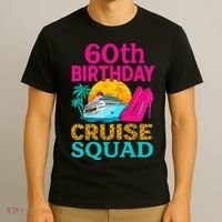 60th Birthday Cruise Squad 60 Years Old Vacation Party Group Gift T-Shirt thumb 3