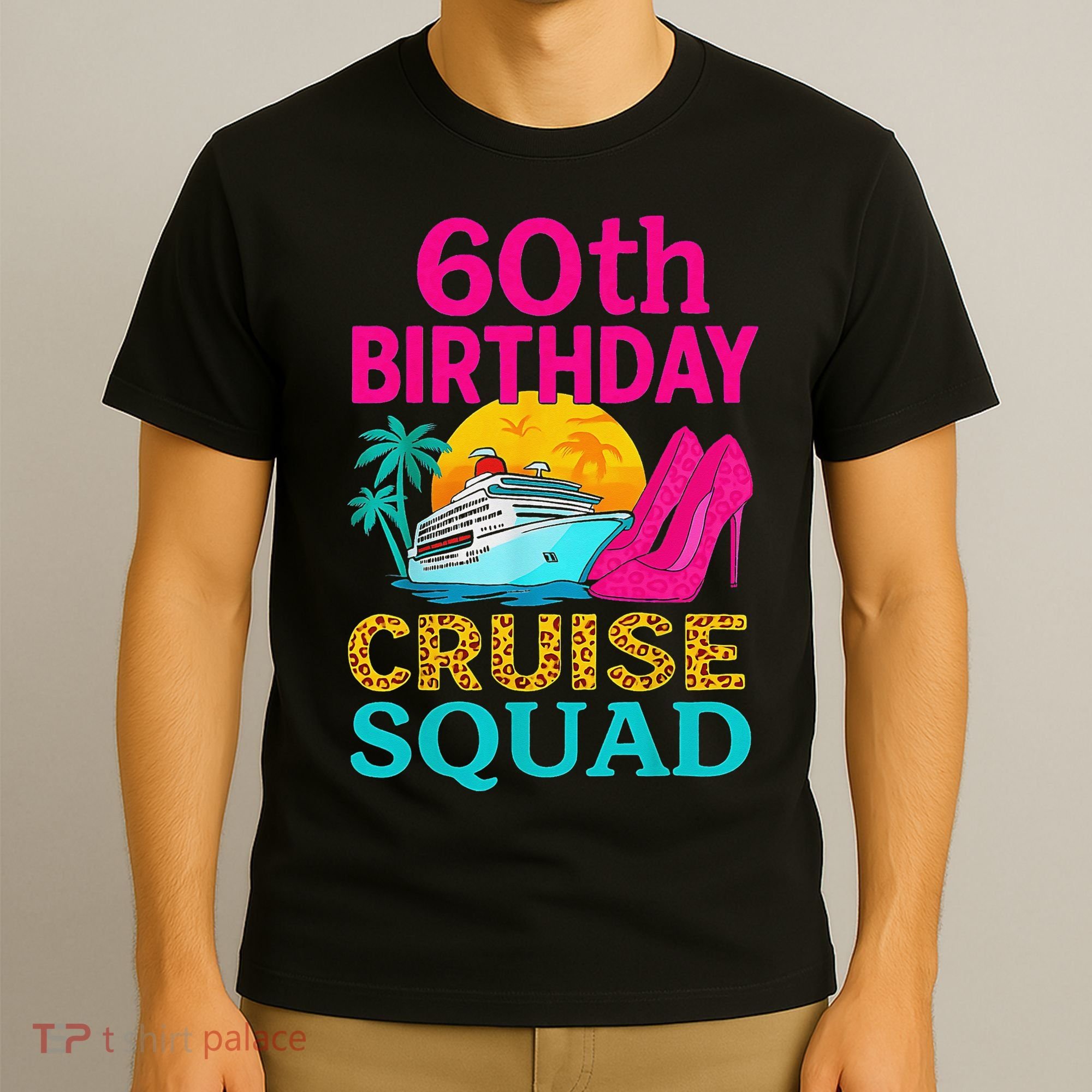 60th Birthday Cruise Squad 60 Years Old Vacation Party Group Gift T-Shirt
