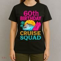 60th Birthday Cruise Squad 60 Years Old Vacation Party Group Gift T-Shirt thumb 4