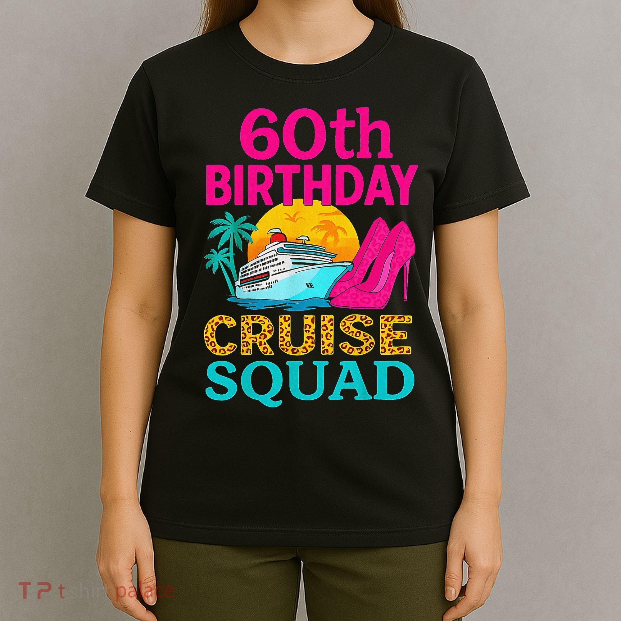 60th Birthday Cruise Squad 60 Years Old Vacation Party Group Gift T-Shirt