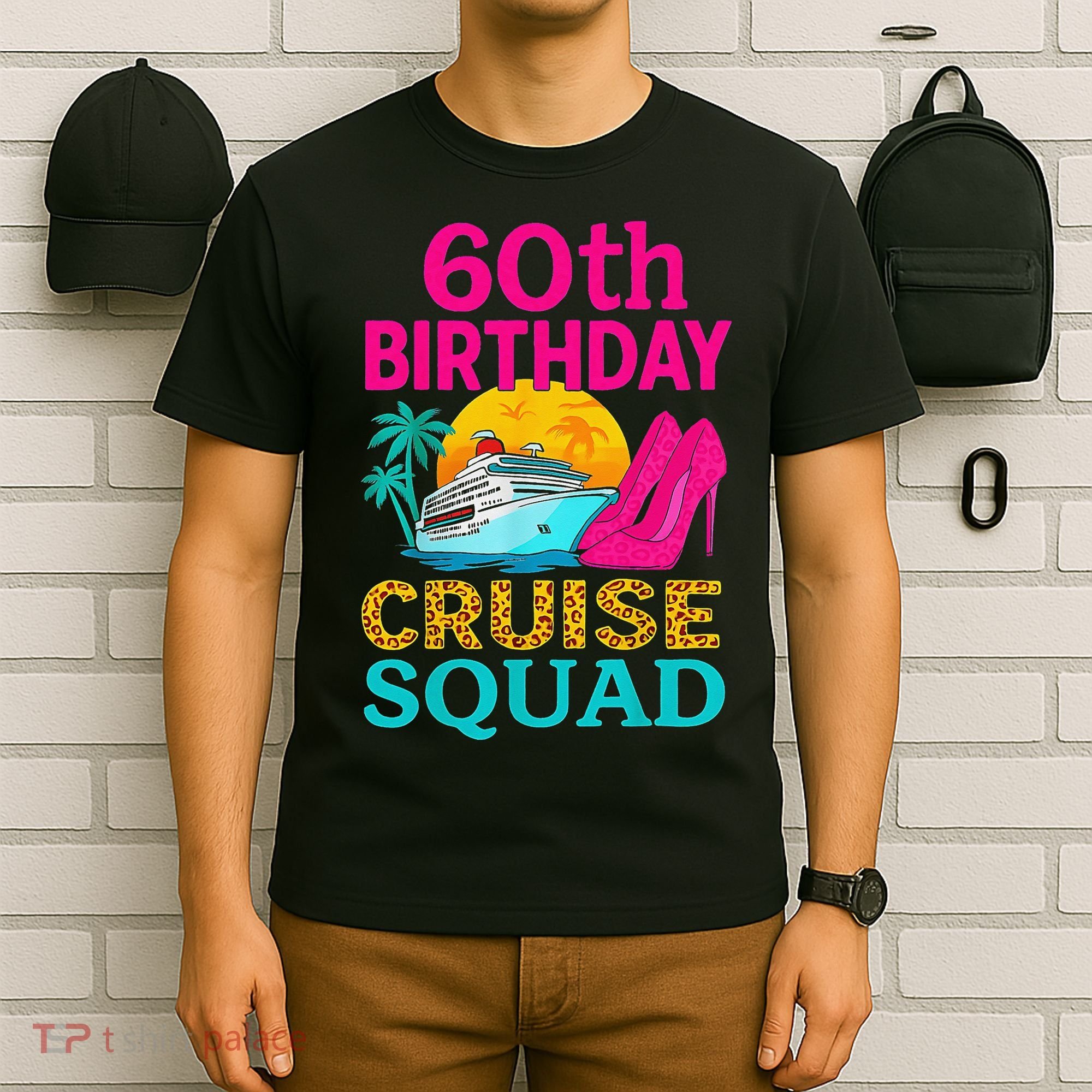 60th Birthday Cruise Squad 60 Years Old Vacation Party Group Gift T-Shirt
