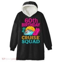 60th Birthday Cruise Squad 60 Years Old Vacation Party Group Gift Hooded Wearable Blanket thumb 0