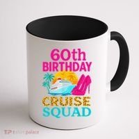 60th Birthday Cruise Squad 60 Years Old Vacation Party Group Gift Coffee Mug thumb 1
