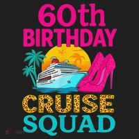 60th Birthday Cruise Squad 60 Years Old Vacation Party Group Gift 24oz Duet Stainless Steel Tumbler thumb 2