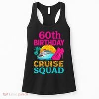 60th Birthday Cruise Squad 60 Years Old Vacation Party Group Gift Women's Tank Top thumb 0