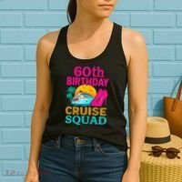 60th Birthday Cruise Squad 60 Years Old Vacation Party Group Gift Women's Tank Top thumb 2