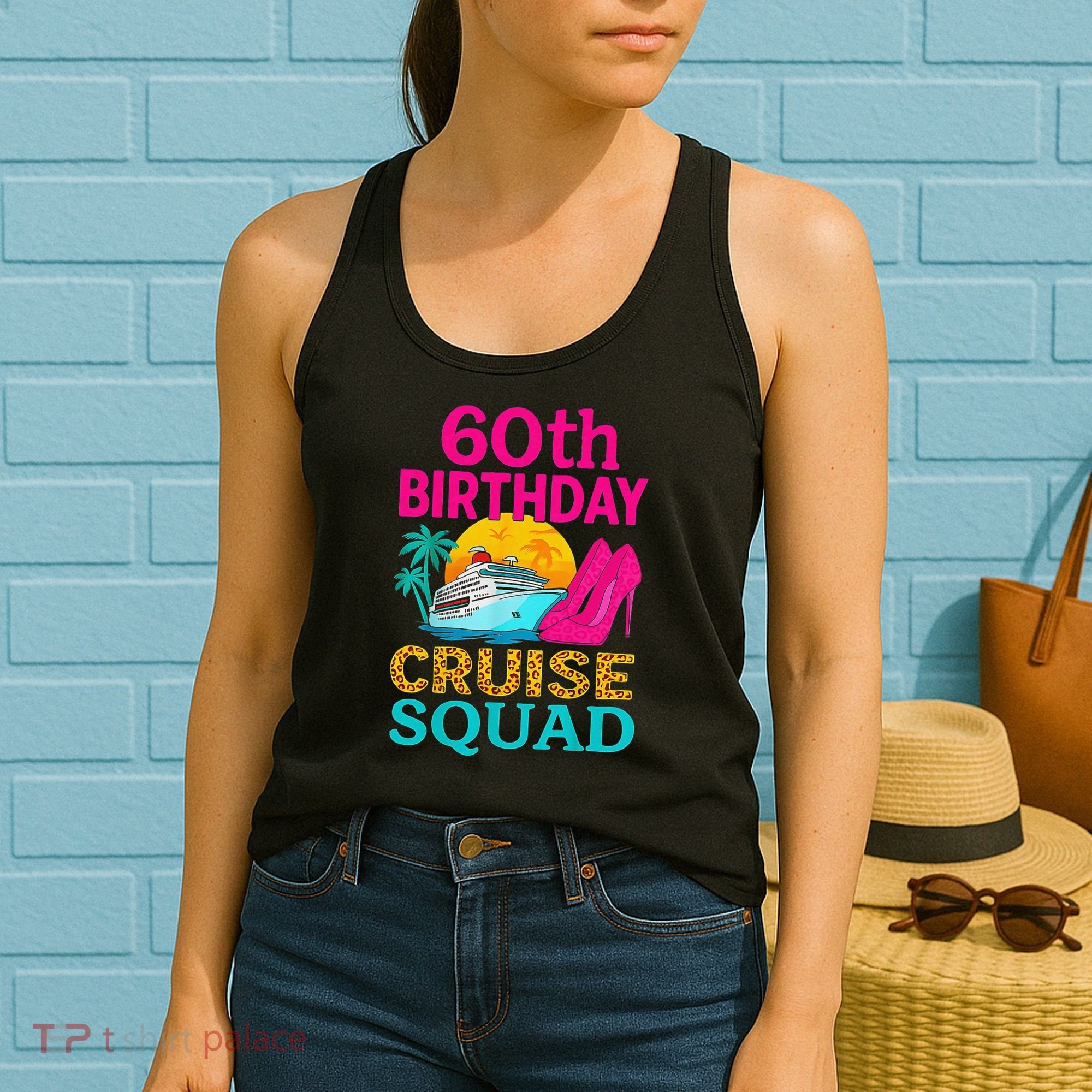 60th Birthday Cruise Squad 60 Years Old Vacation Party Group Gift Women's Tank Top