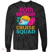 60th Birthday Cruise Squad 60 Years Old Vacation Party Group Gift Tie-Dye Long Sleeve Shirt thumb 0