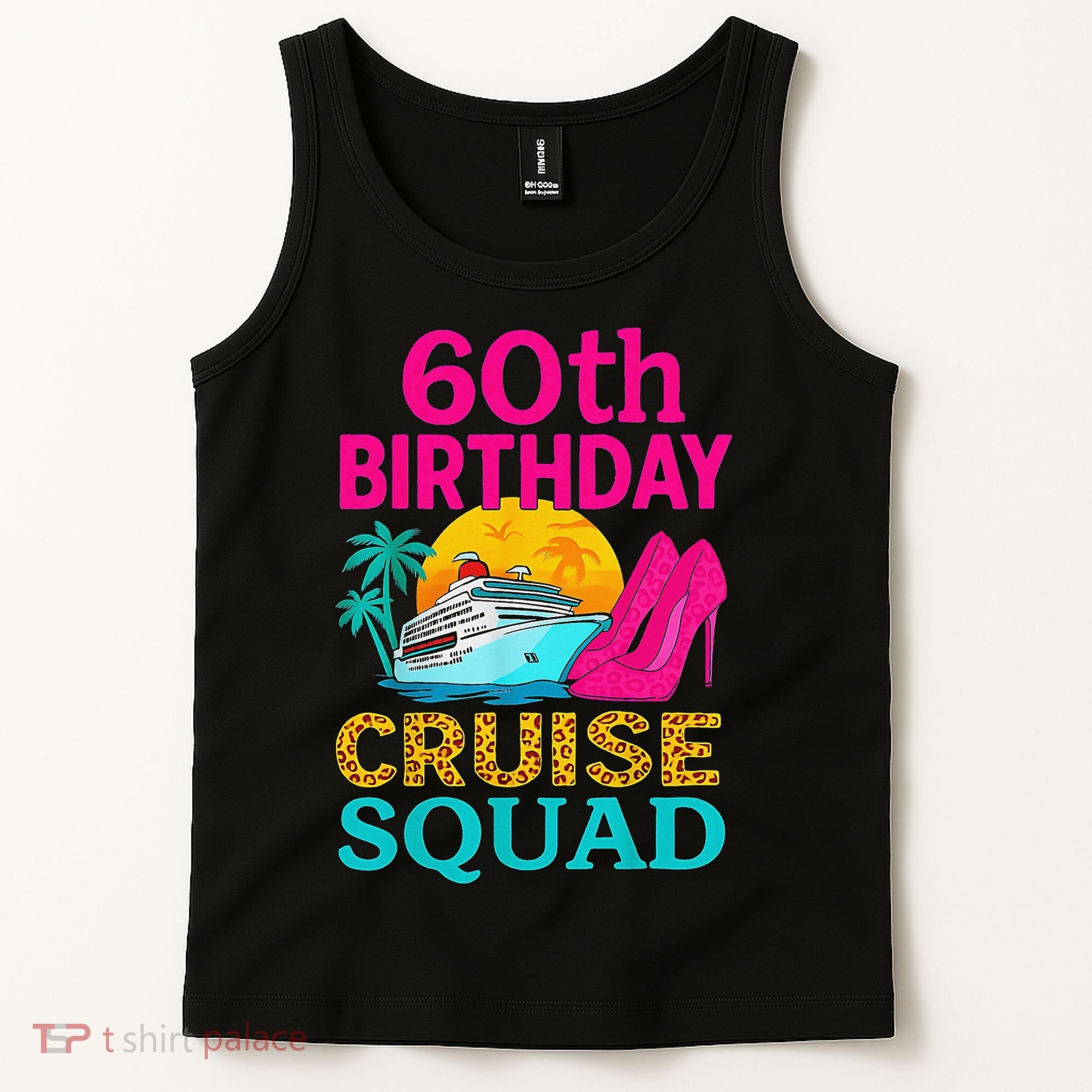 60th Birthday Cruise Squad 60 Years Old Vacation Party Group Gift Tank Top