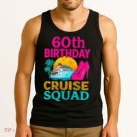 60th Birthday Cruise Squad 60 Years Old Vacation Party Group Gift Tank Top thumb 3