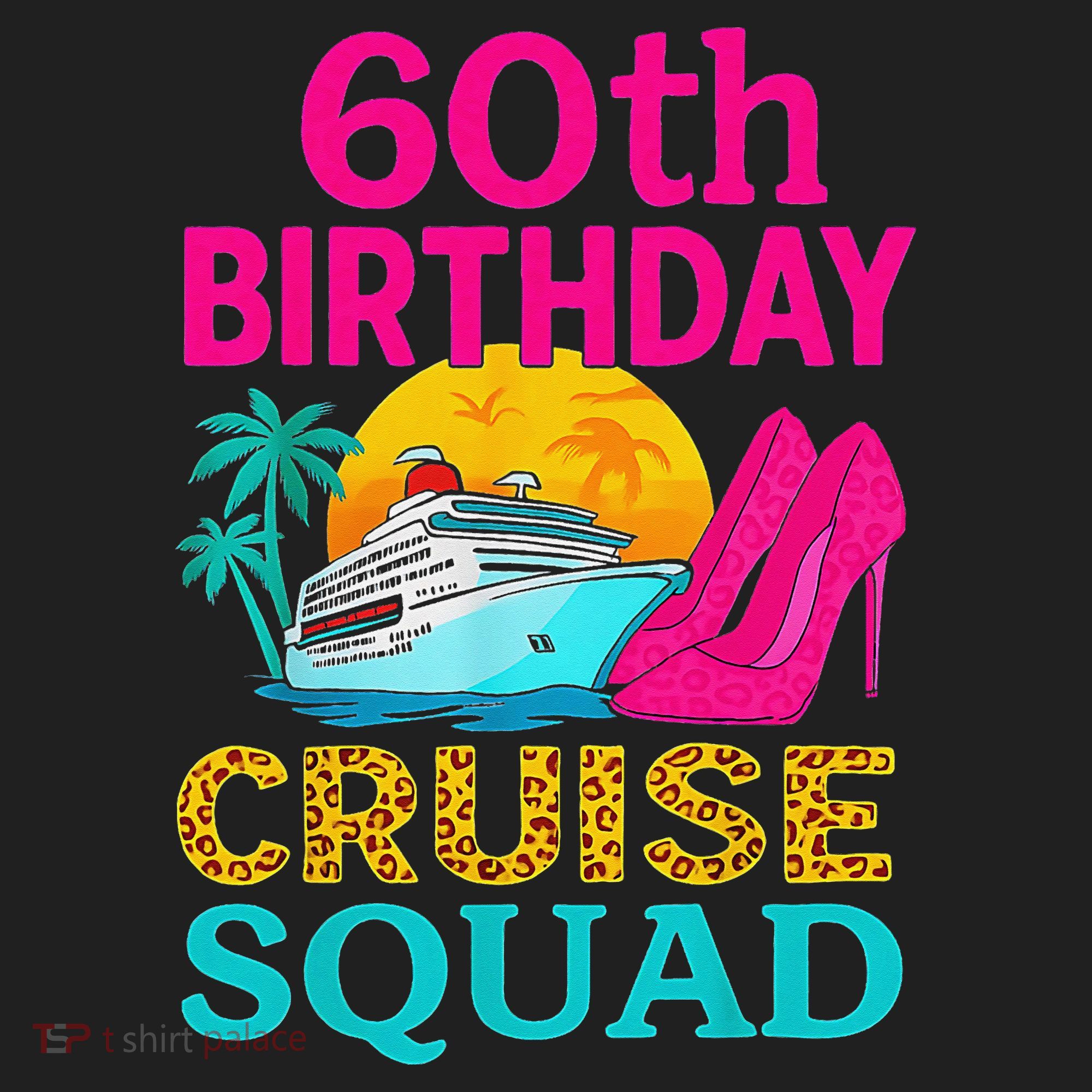 60th Birthday Cruise Squad 60 Years Old Vacation Party Group Gift Golf Towel