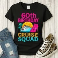 60th Birthday Cruise Squad 60 Years Old Vacation Party Group Gift Women's T-Shirt thumb 3