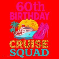 60th Birthday Cruise Squad 60 Years Old Vacation Party Group Gift Santa Hat thumb 1