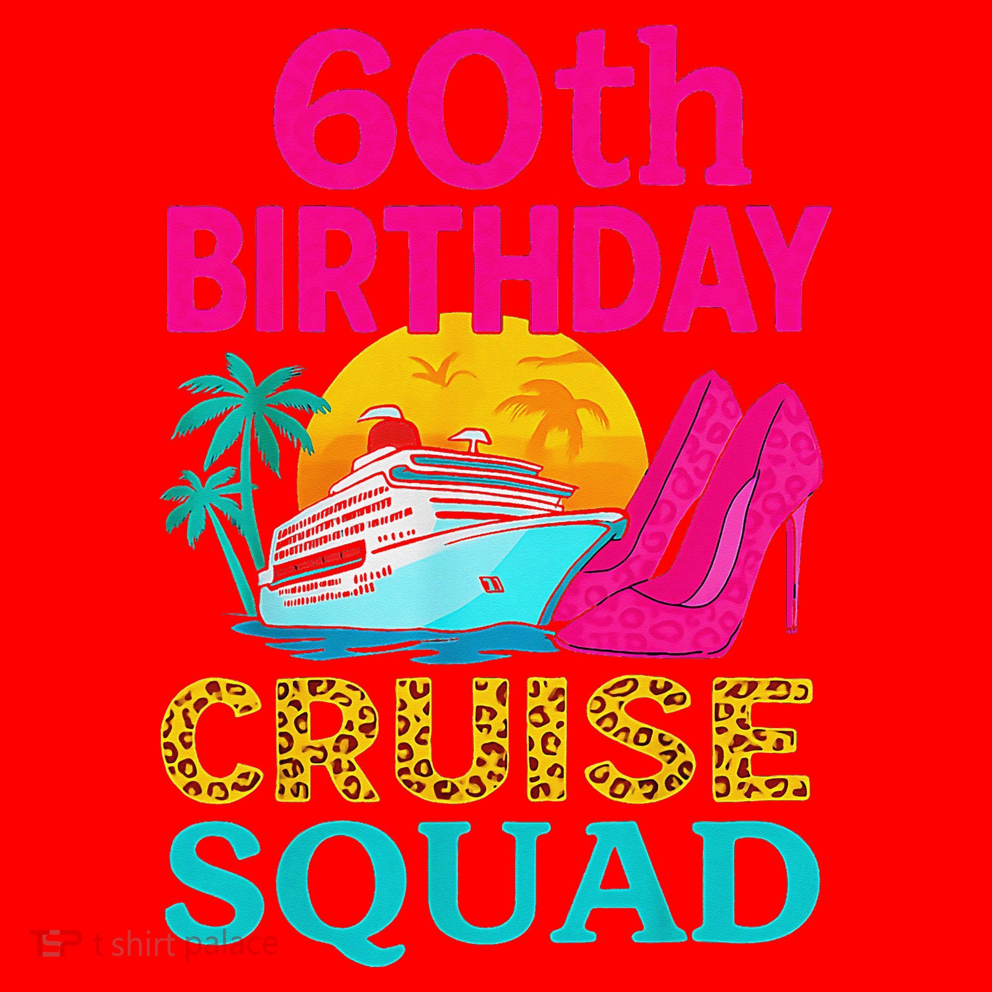 60th Birthday Cruise Squad 60 Years Old Vacation Party Group Gift Santa Hat