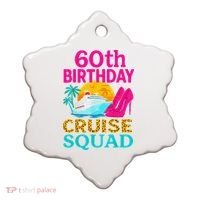 60th Birthday Cruise Squad 60 Years Old Vacation Party Group Gift Ceramic Ornament thumb 0