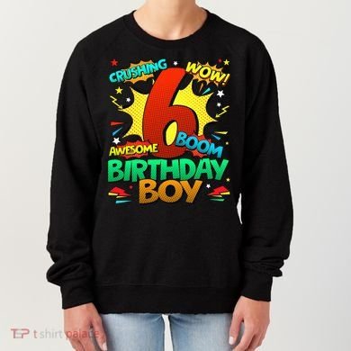 6th Birthday Comic Style 6 Year Old Gifts Women's Sweatshirt