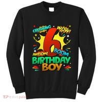 6th Birthday Comic Style 6 Year Old Gifts Sweatshirt thumb 0