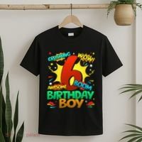 6th Birthday Comic Style 6 Year Old Gifts T-Shirt thumb 2
