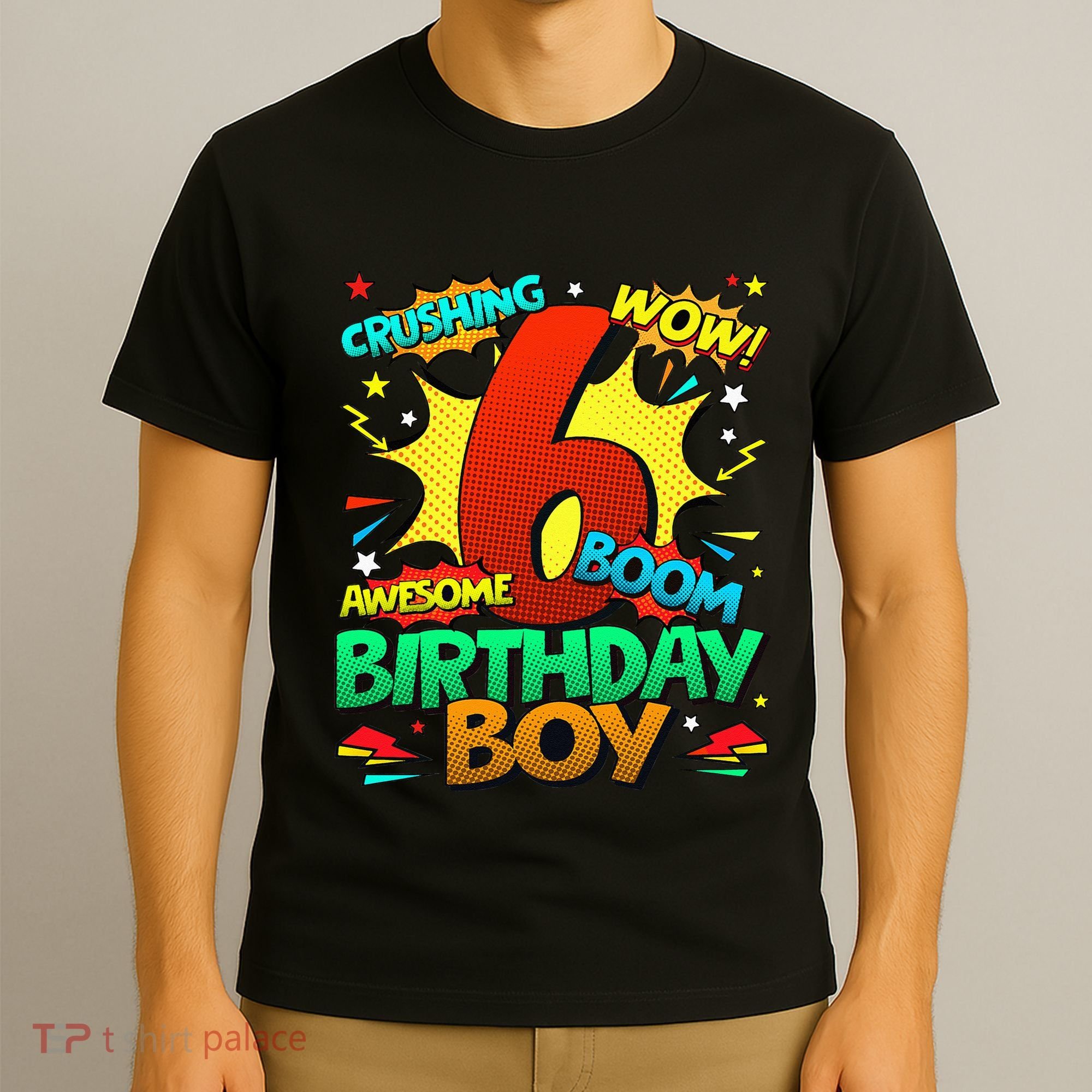 6th Birthday Comic Style 6 Year Old Gifts T-Shirt