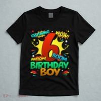 6th Birthday Comic Style 6 Year Old Gifts T-Shirt thumb 5