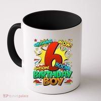 6th Birthday Comic Style 6 Year Old Gifts Coffee Mug thumb 0