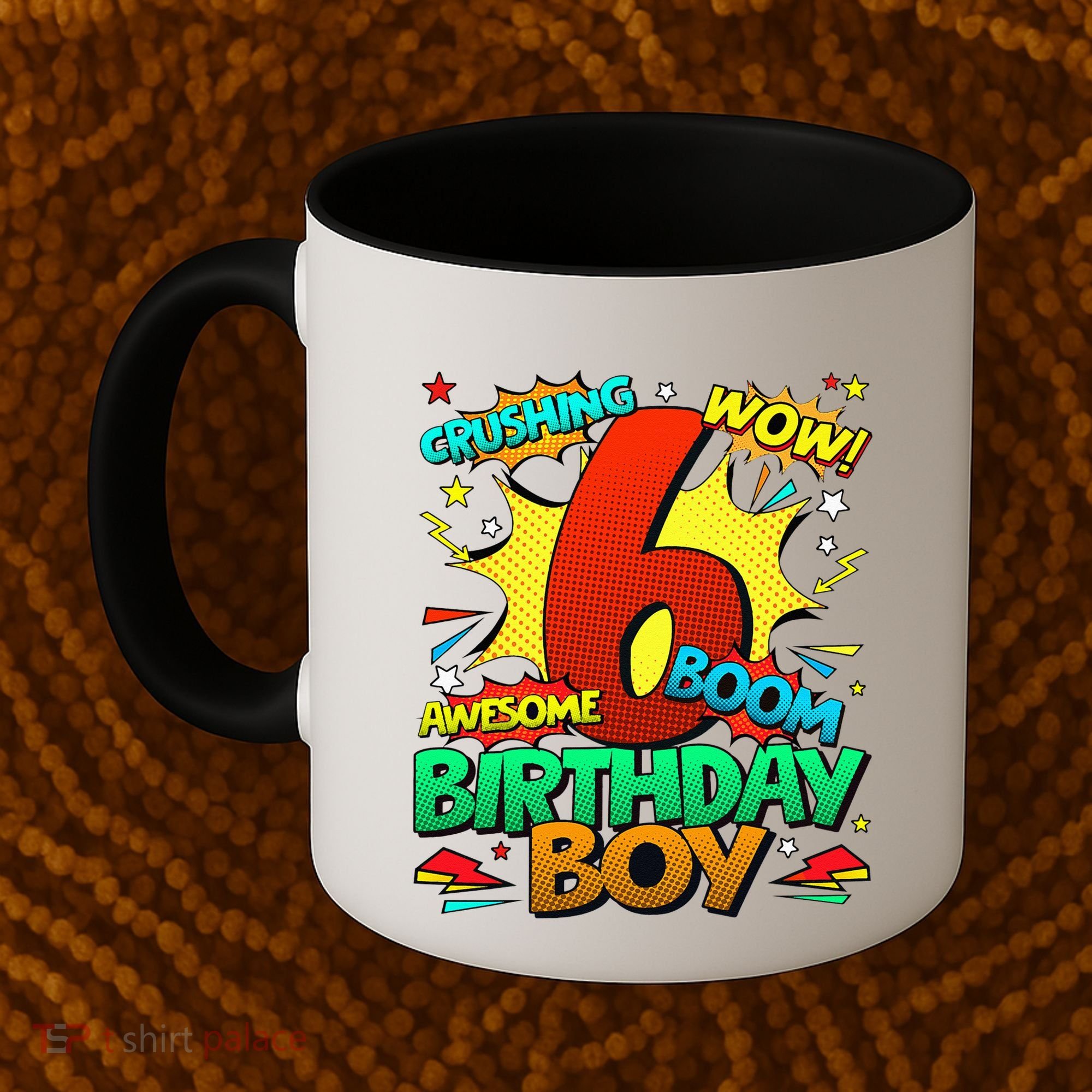 6th Birthday Comic Style 6 Year Old Gifts Coffee Mug
