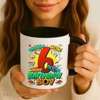 6th Birthday Comic Style 6 Year Old Gifts Coffee Mug thumb 3