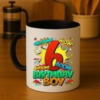 6th Birthday Comic Style 6 Year Old Gifts Coffee Mug thumb 4