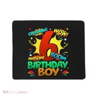 6th Birthday Comic Style 6 Year Old Gifts Mousepad thumb 0