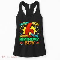 6th Birthday Comic Style 6 Year Old Gifts Women's Tank Top thumb 0