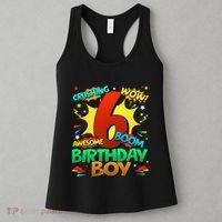 6th Birthday Comic Style 6 Year Old Gifts Women's Tank Top thumb 3