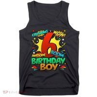 6th Birthday Comic Style 6 Year Old Gifts Tank Top thumb 0