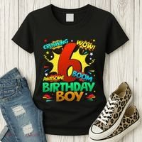 6th Birthday Comic Style 6 Year Old Gifts Women's T-Shirt thumb 3