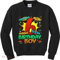 6th Birthday Comic Style 6 Year Old Gifts Kids Sweatshirt thumb 0
