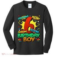 6th Birthday Comic Style 6 Year Old Gifts Kids Long Sleeve Shirt thumb 0