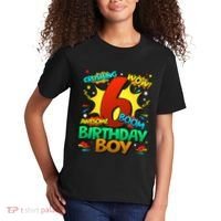 6th Birthday Comic Style 6 Year Old Gifts Kids T-Shirt thumb 2
