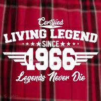 60th Birthday Certified Living Legend Since 1966 Legends Never Die Men's Flannel Plaid Pajama Pants thumb 2