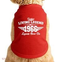 60th Birthday Certified Living Legend Since 1966 Legends Never Die Doggie Tank thumb 0