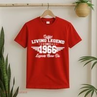 60th Birthday Certified Living Legend Since 1966 Legends Never Die T-Shirt thumb 2