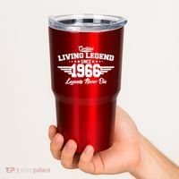 60th Birthday Certified Living Legend Since 1966 Legends Never Die Tumbler thumb 2