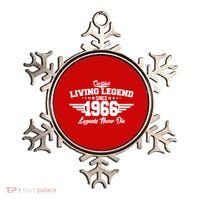 60th Birthday Certified Living Legend Since 1966 Legends Never Die Ornament thumb 0