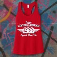 60th Birthday Certified Living Legend Since 1966 Legends Never Die Women's Tank Top thumb 3