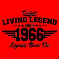 60th Birthday Certified Living Legend Since 1966 Legends Never Die Santa Hat thumb 1