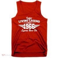 60th Birthday Certified Living Legend Since 1966 Legends Never Die Tank Top thumb 0